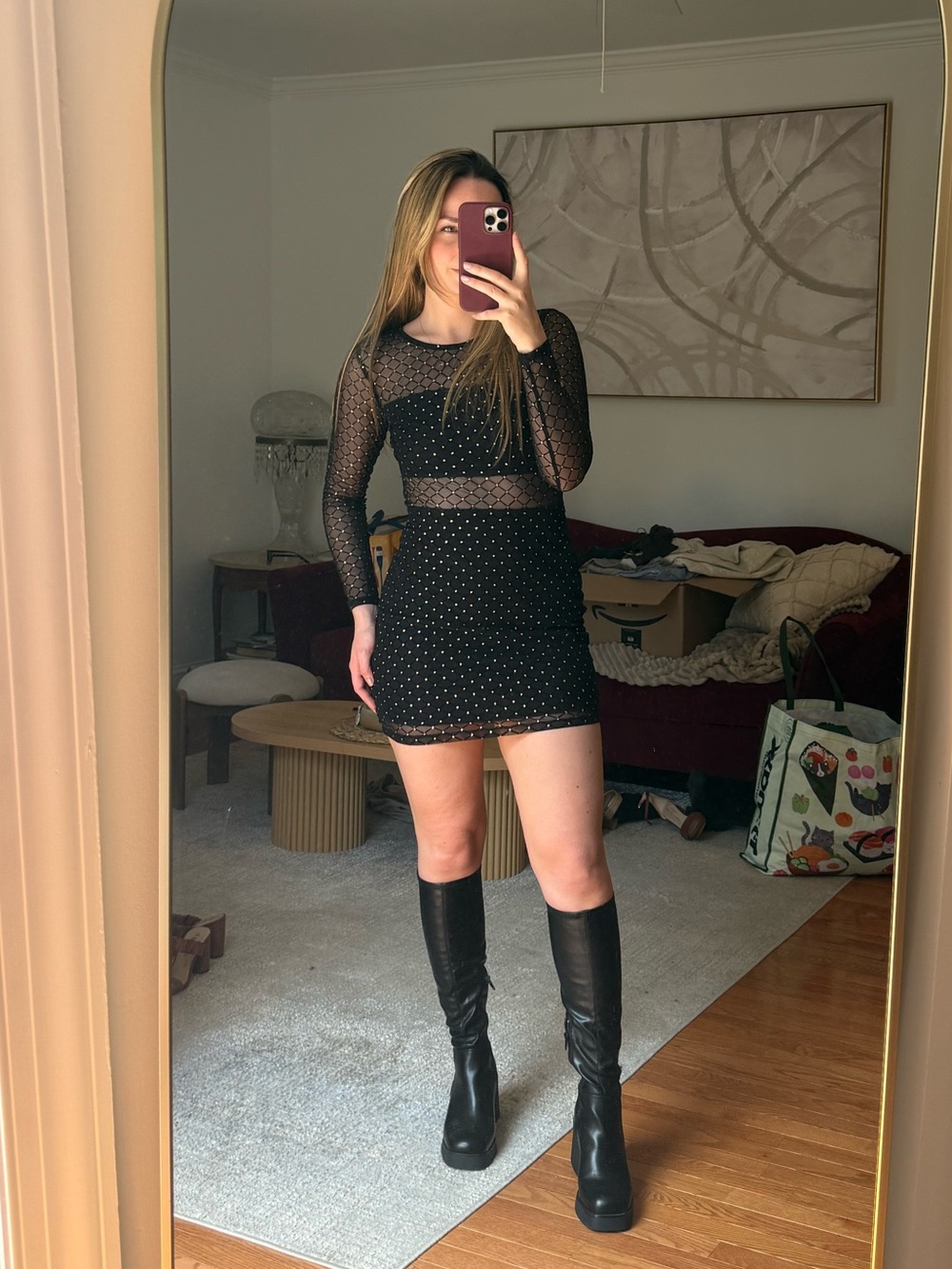 Party dress black and gold